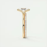 Solitaire Bezel Engagement Ring Featuring 2.10 CT Radiant Moissanite 12