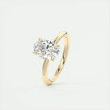 Solitaire Engagement Ring Featuring 1.91 CT Oval Moissanite 12