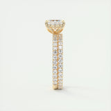 Pave Engagement Ring Featuring 2.03 CT Asscher Moissanite 13