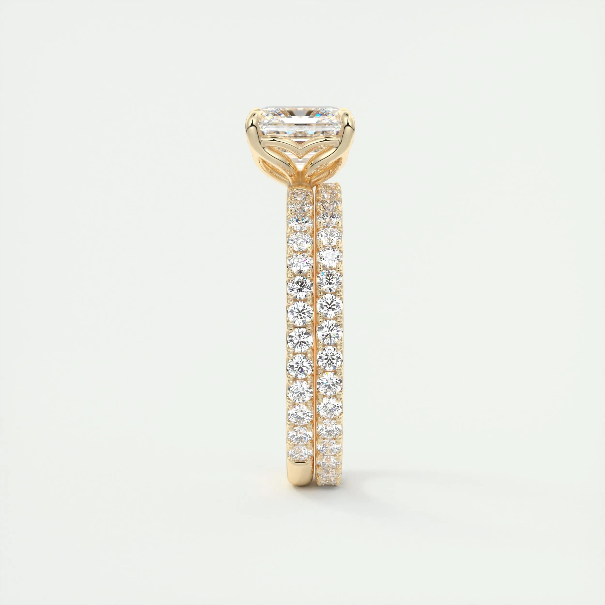 Pave Engagement Ring Featuring 2.03 CT Asscher Moissanite 13