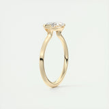 Solitaire Bezel Engagement Ring Featuring 1.98 CT Marquise Moissanite 13