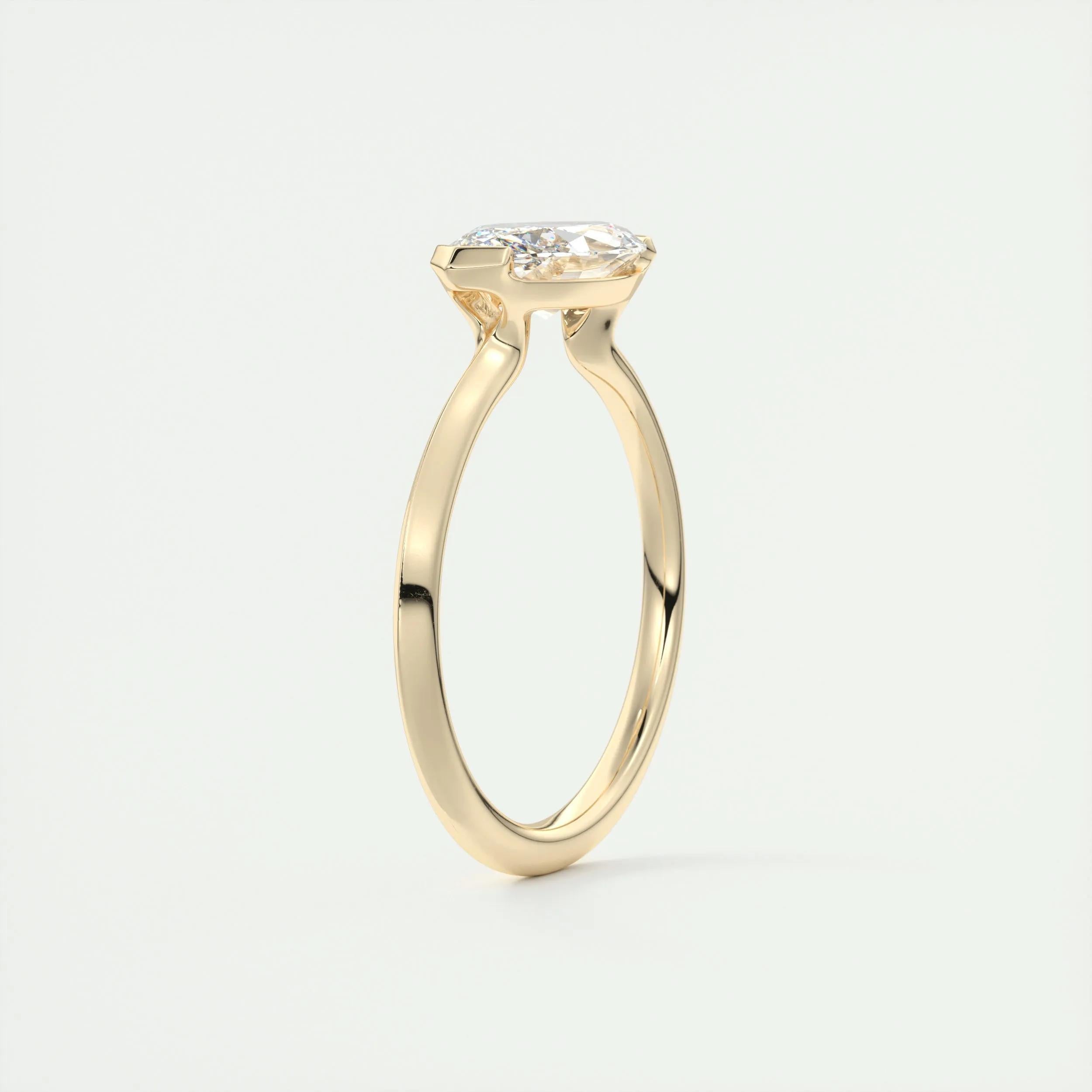 Solitaire Bezel Engagement Ring Featuring 1.98 CT Marquise Moissanite 13