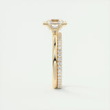Solitaire Bezel Engagement Ring Featuring 2.03 CT Asscher Moissanite 13