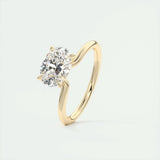 Solitaire Bezel Engagement Ring Featuring 1.91 CT Oval Moissanite 11