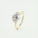 Hidden Halo Engagement Ring Featuring 1.91 CT Oval Moissanite 10