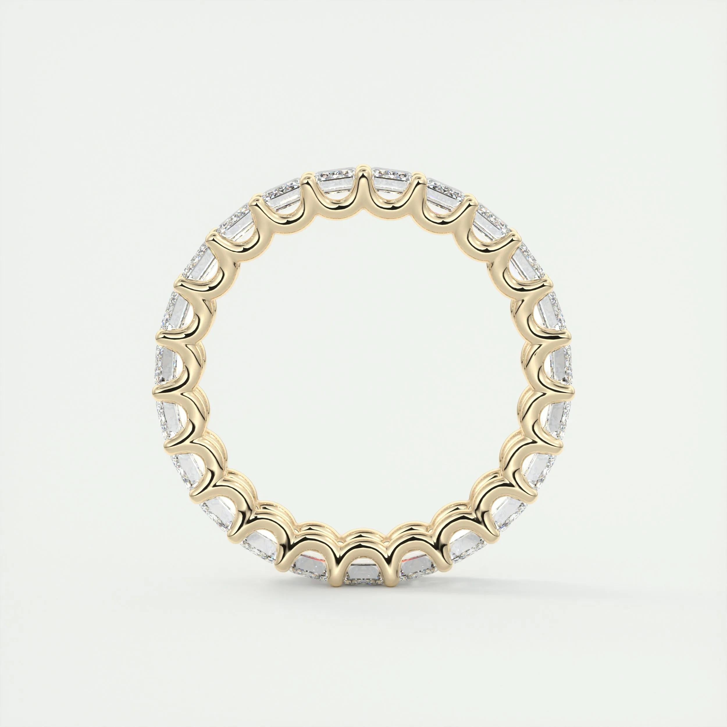 Full Eternity Wedding Band Featuring 4.60 TCW Emerald Moissanite 10