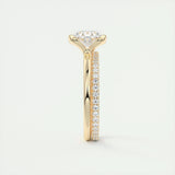 Solitaire Engagement Ring Featuring 1.91 CT Oval Moissanite 12