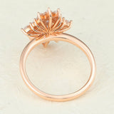Cluster Engagement Ring Featuring 0.57 CT Pear Moissanite 3