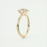 Solitaire Bezel Engagement Ring Featuring 2.0 CT Round Moissanite 13