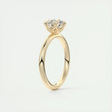 Solitaire Bezel Engagement Ring Featuring 1.35 CT Round Moissanite 13