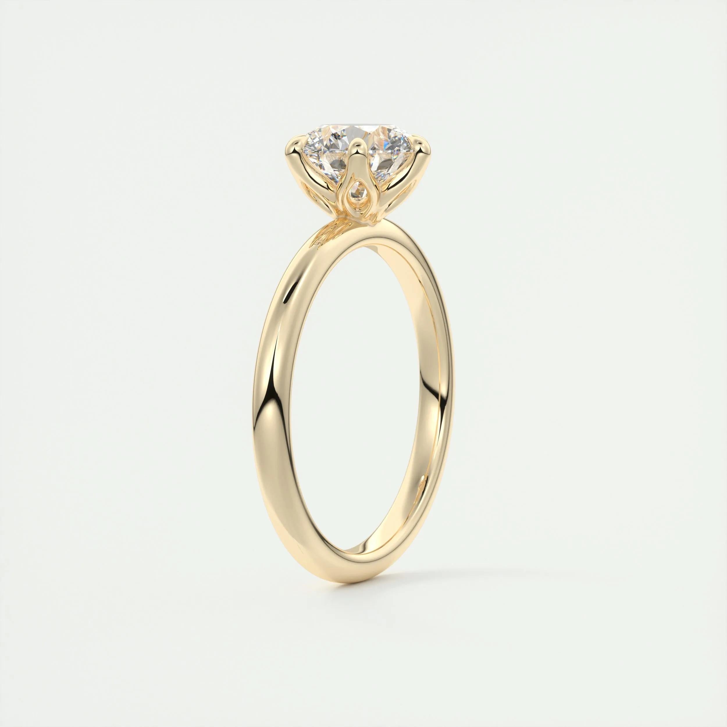 Solitaire Bezel Engagement Ring Featuring 1.35 CT Round Moissanite 13