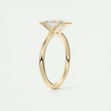 Solitaire Bezel Engagement Ring Featuring 1.91 CT Emerald Moissanite 13