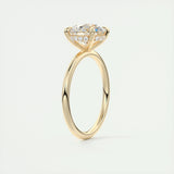 Hidden Halo Engagement Ring Featuring 2.0 CT Round Moissanite 13