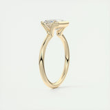 Solitaire Bezel Engagement Ring Featuring 1.91 CT Emerald Moissanite 13