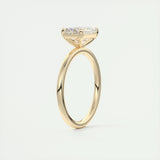 Solitaire Engagement Ring Featuring 1.91 CT Emerald Moissanite 14
