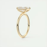 Solitaire Engagement Ring Featuring 1.91 CT Emerald Moissanite 14