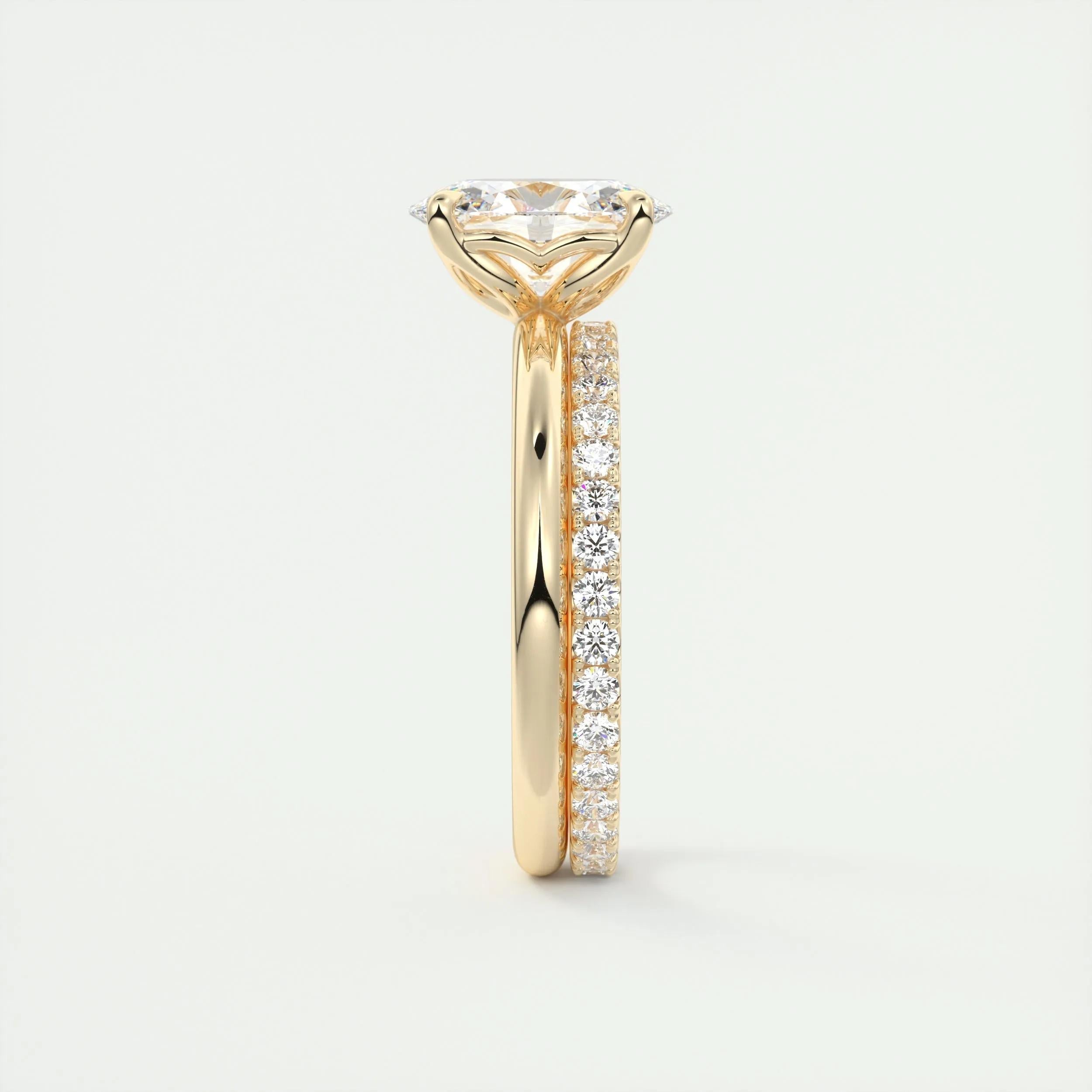 Solitaire Engagement Ring Featuring 1.91 CT Oval Moissanite 13