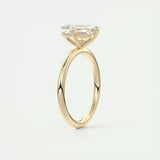Solitaire Engagement Ring Featuring 1.91 CT Emerald Moissanite 13