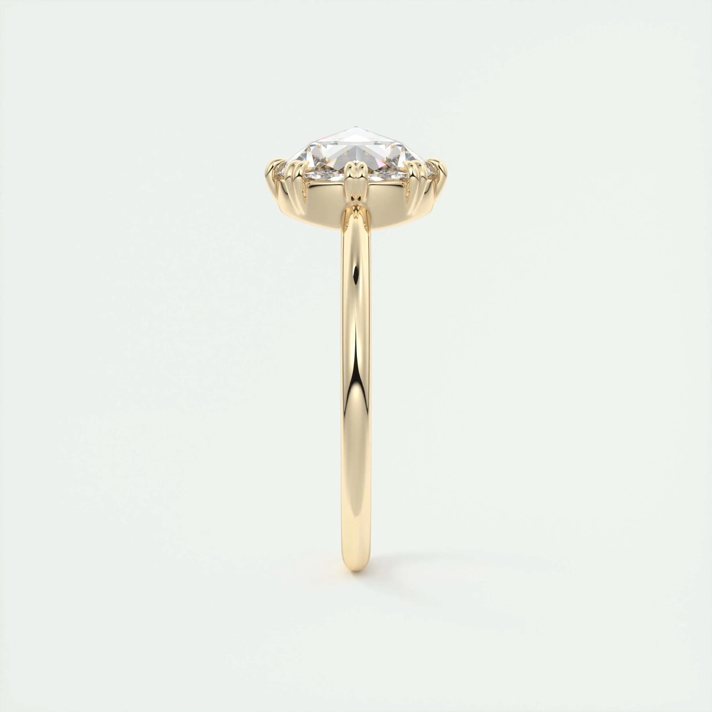 Solitaire Engagement Ring Featuring 1.35 CT Round Moissanite 13