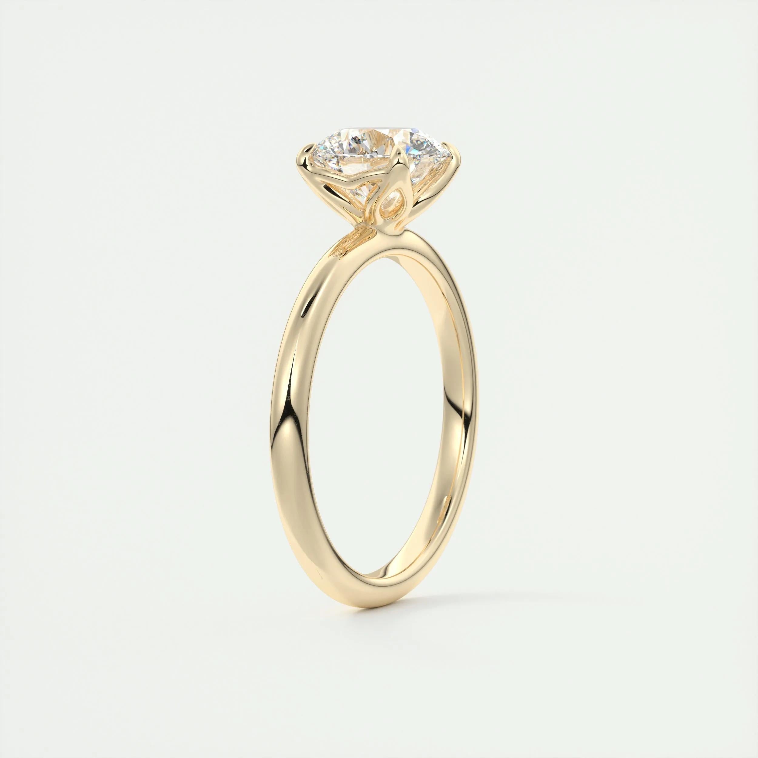 Solitaire Engagement Ring Featuring 1.35 CT Round Moissanite 12