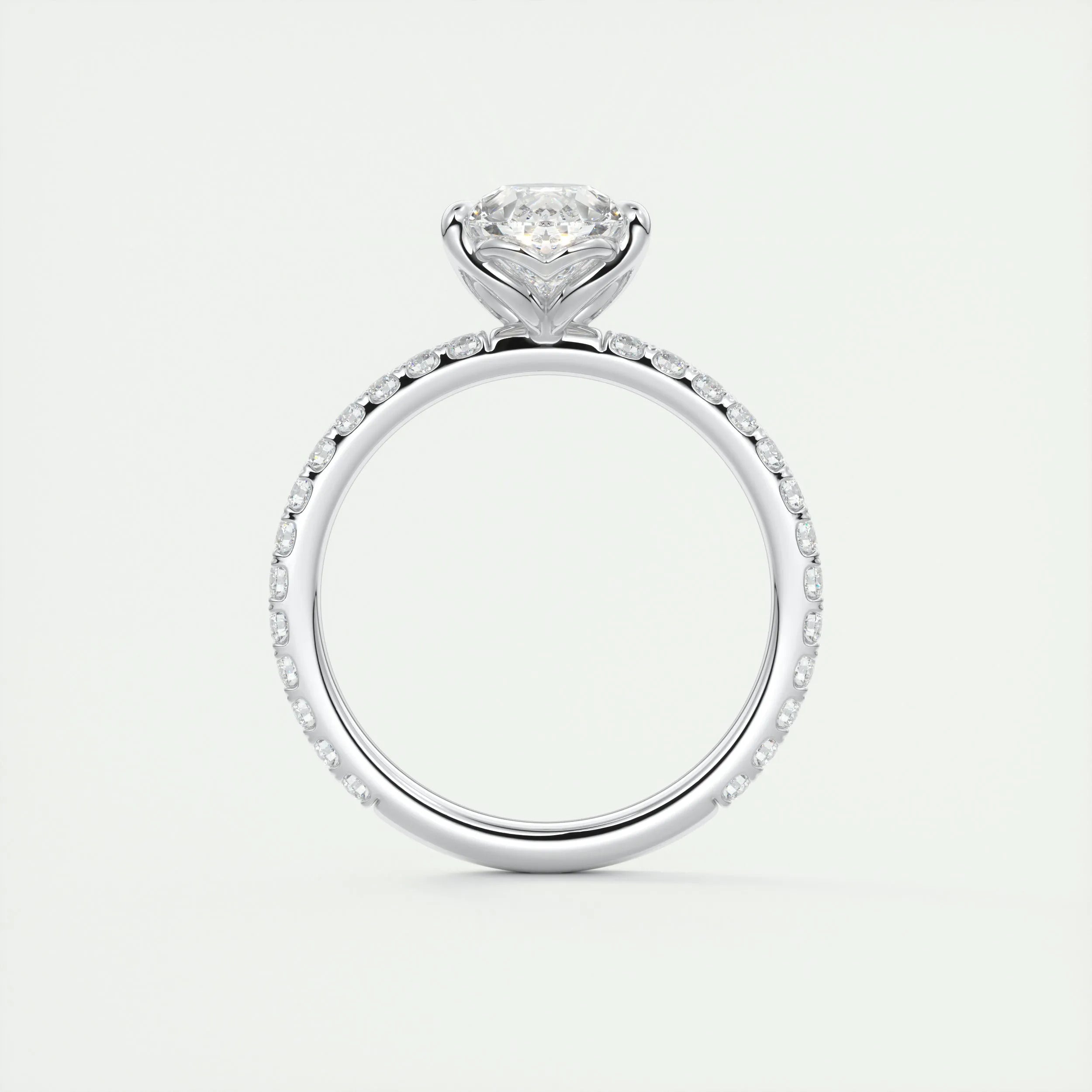 Pave Engagement Ring Featuring 1.93 CT Pear Moissanite 5