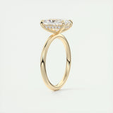 Hidden Halo Engagement Ring Featuring 2.10 CT Radiant Moissanite 13