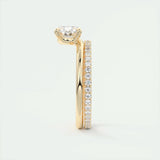 Solitaire Bezel Engagement Ring Featuring 1.91 CT Oval Moissanite 12