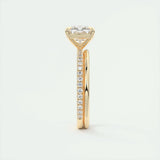 Pave Engagement Ring Featuring 2.15 CT Cushion Moissanite 12