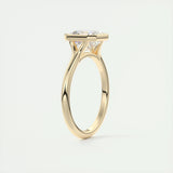 Solitaire Bezel Engagement Ring Featuring 2.03 CT Asscher Moissanite 13