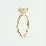Pave Engagement Ring Featuring 2.15 CT Cushion Moissanite 13