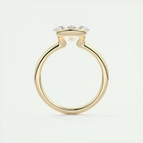 Solitaire Engagement Ring Featuring 1.91 CT Oval Moissanite 14