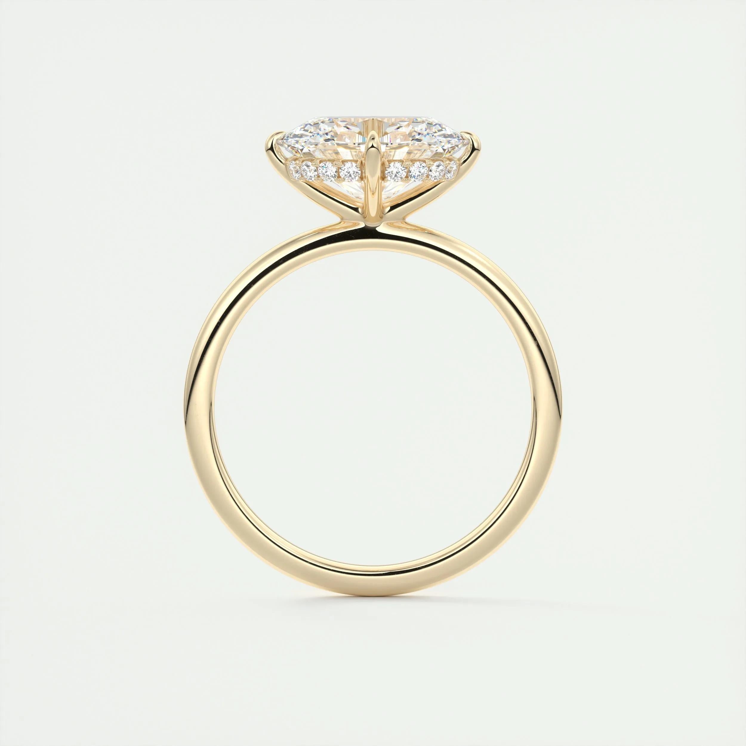 Hidden Halo Engagement Ring Featuring 1.91 CT Oval Moissanite 13