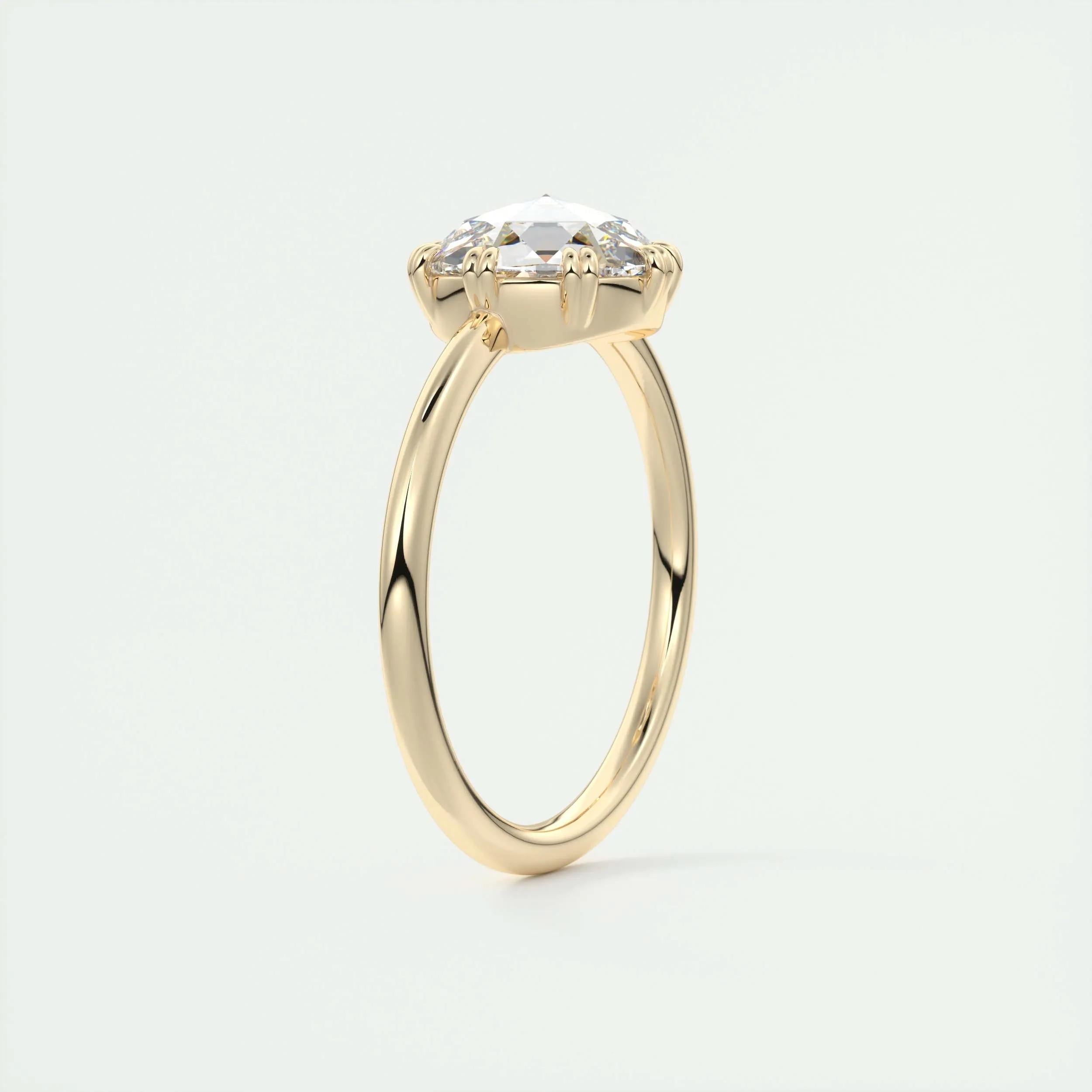 Solitaire Engagement Ring Featuring 1.35 CT Round Moissanite 12