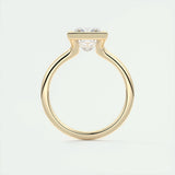 Solitaire Bezel Engagement Ring Featuring 2.08 CT Princess Moissanite 12