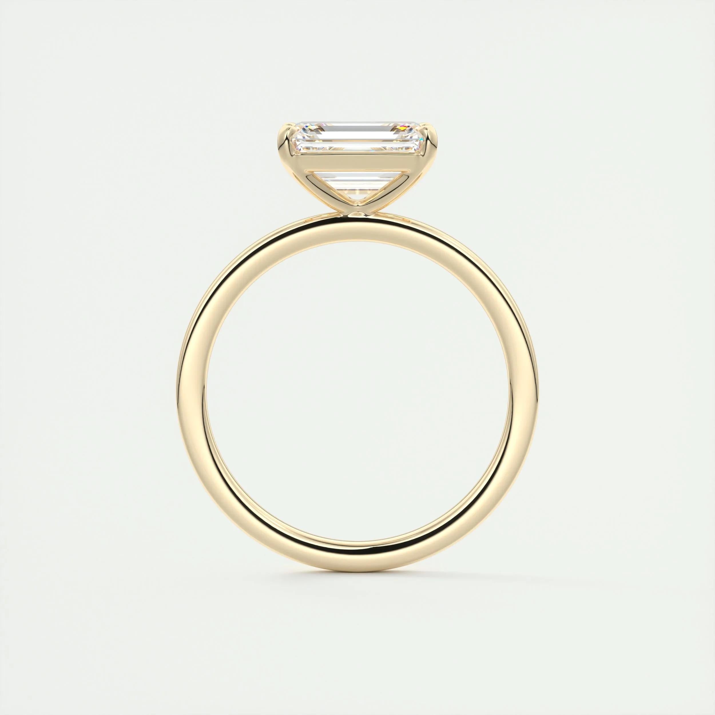 Solitaire Engagement Ring Featuring 1.91 CT Emerald Moissanite 15