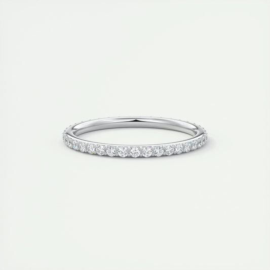 Full Eternity Wedding Band Featuring 0.37 TCW Round Moissanite 1