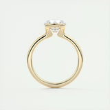 Solitaire Bezel Engagement Ring Featuring 2.0 CT Round Moissanite 14