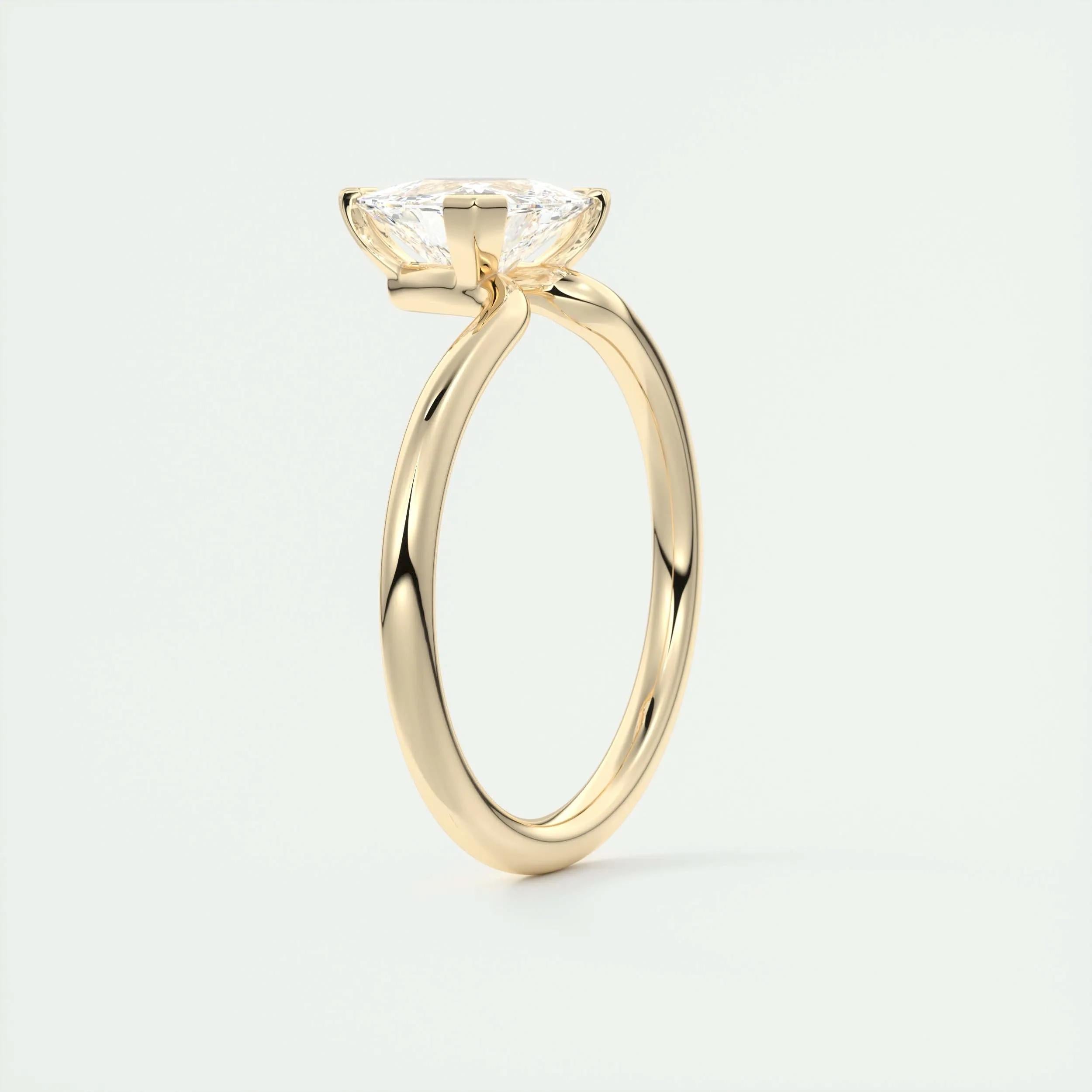 Solitaire Bezel Engagement Ring Featuring 1.44 CT Trillion Moissanite 13