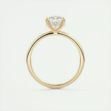 Hidden Halo Engagement Ring Featuring 2.15 CT Cushion Moissanite 14