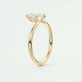 Solitaire Bezel Engagement Ring Featuring 1.91 CT Oval Moissanite 13