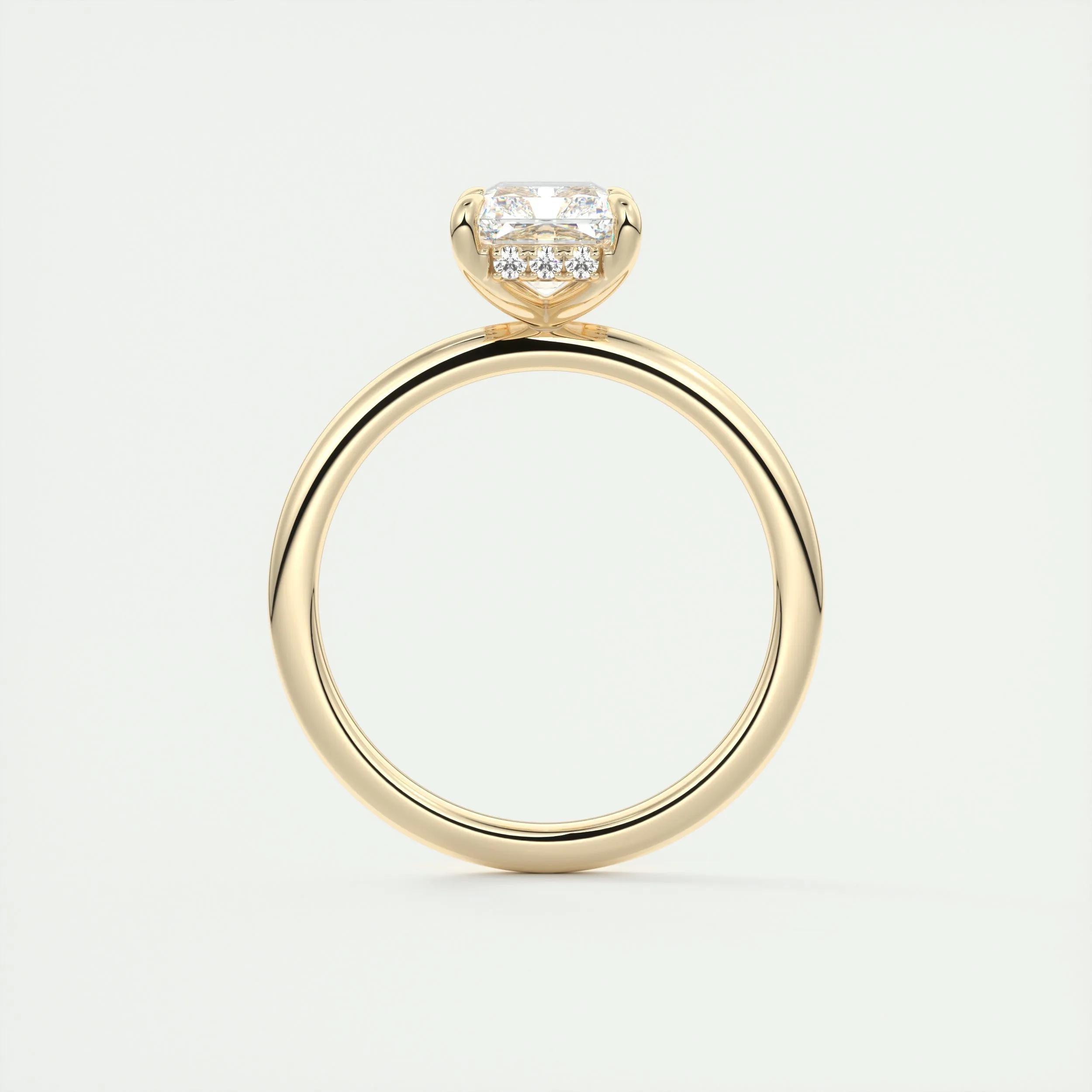 Hidden Halo Engagement Ring Featuring 2.10 CT Radiant Moissanite 14