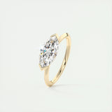 Solitaire Bezel Engagement Ring Featuring 1.98 CT Marquise Moissanite 12