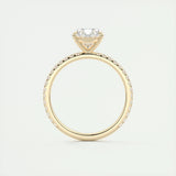 Pave Engagement Ring Featuring 1.91 CT Oval Moissanite 15