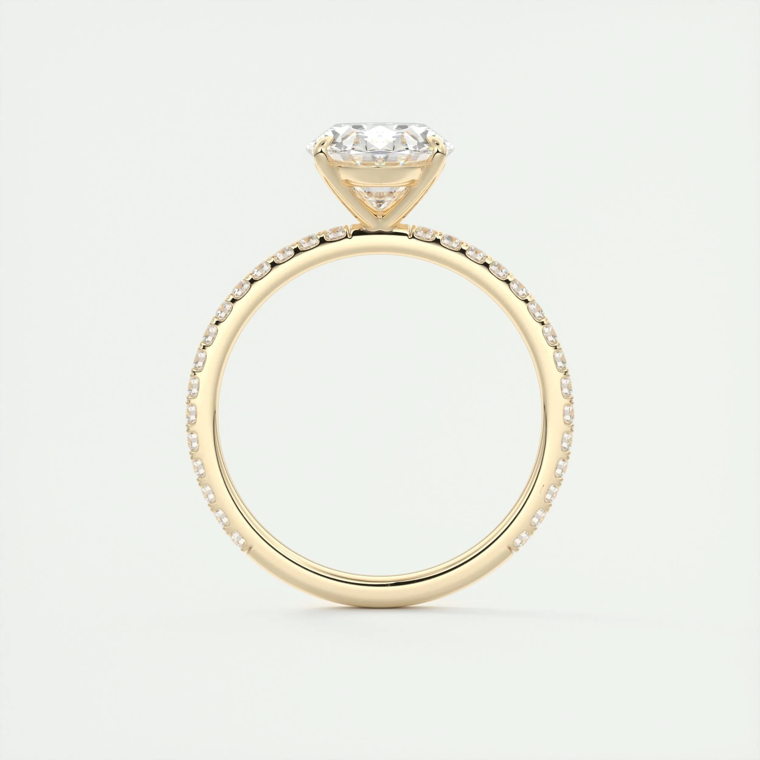 Pave Engagement Ring Featuring 1.91 CT Oval Moissanite 15