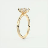 Solitaire Engagement Ring Featuring 1.91 CT Oval Moissanite 14