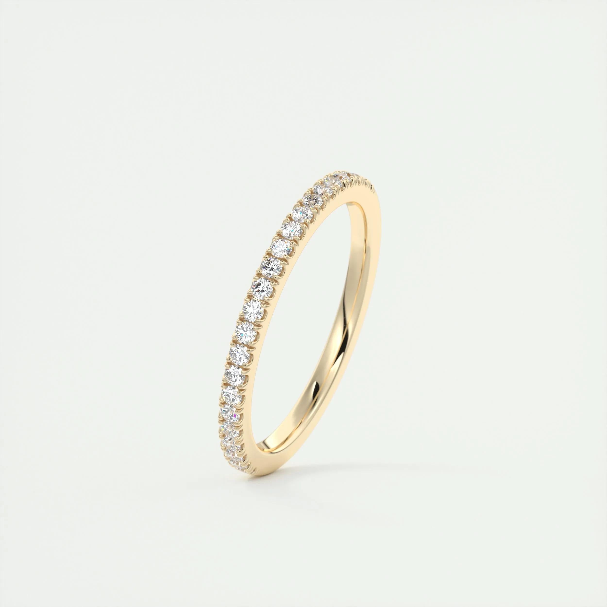 Full Eternity Wedding Band Featuring 0.18 TCW Round Moissanite 18