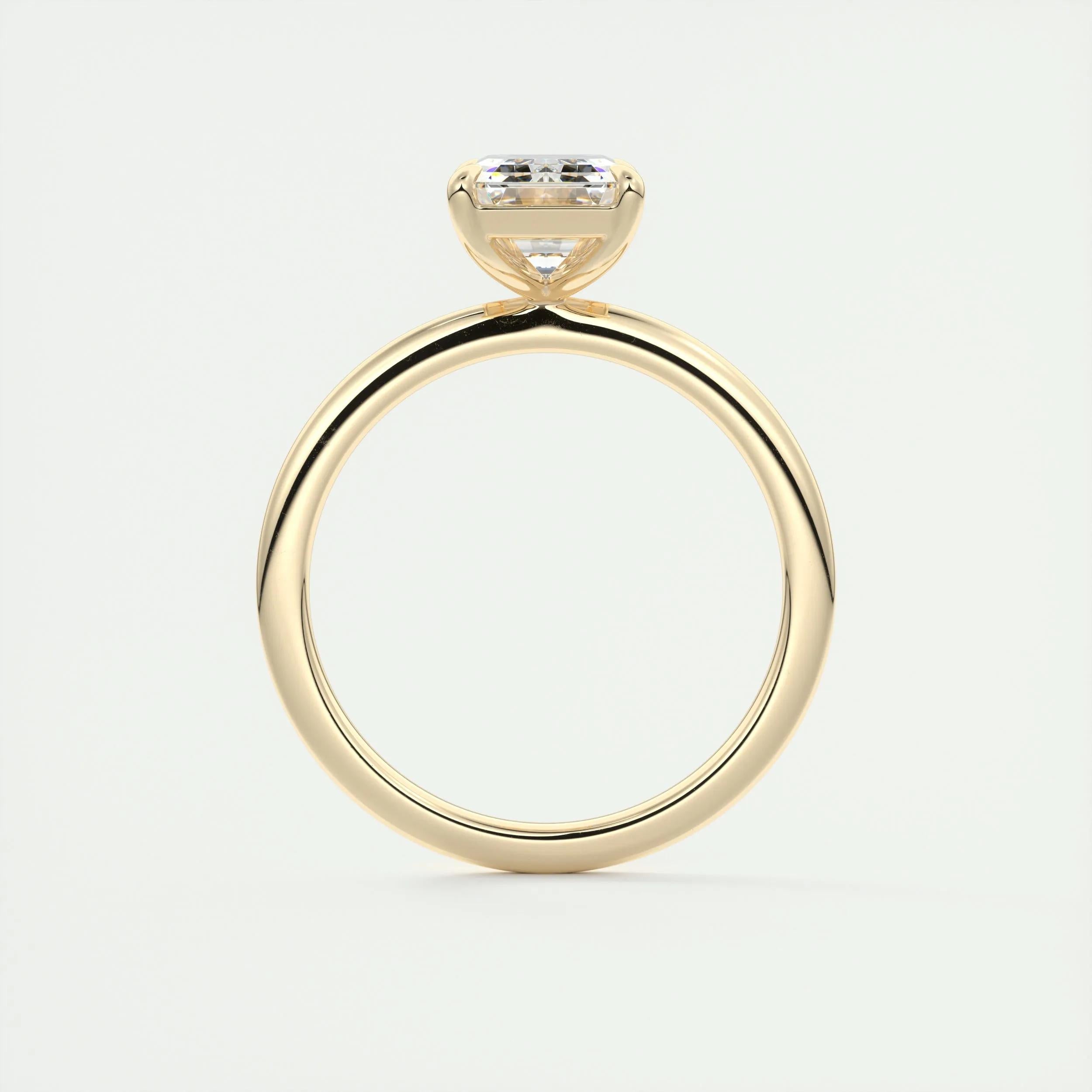 Solitaire Engagement Ring Featuring 1.91 CT Emerald Moissanite 15