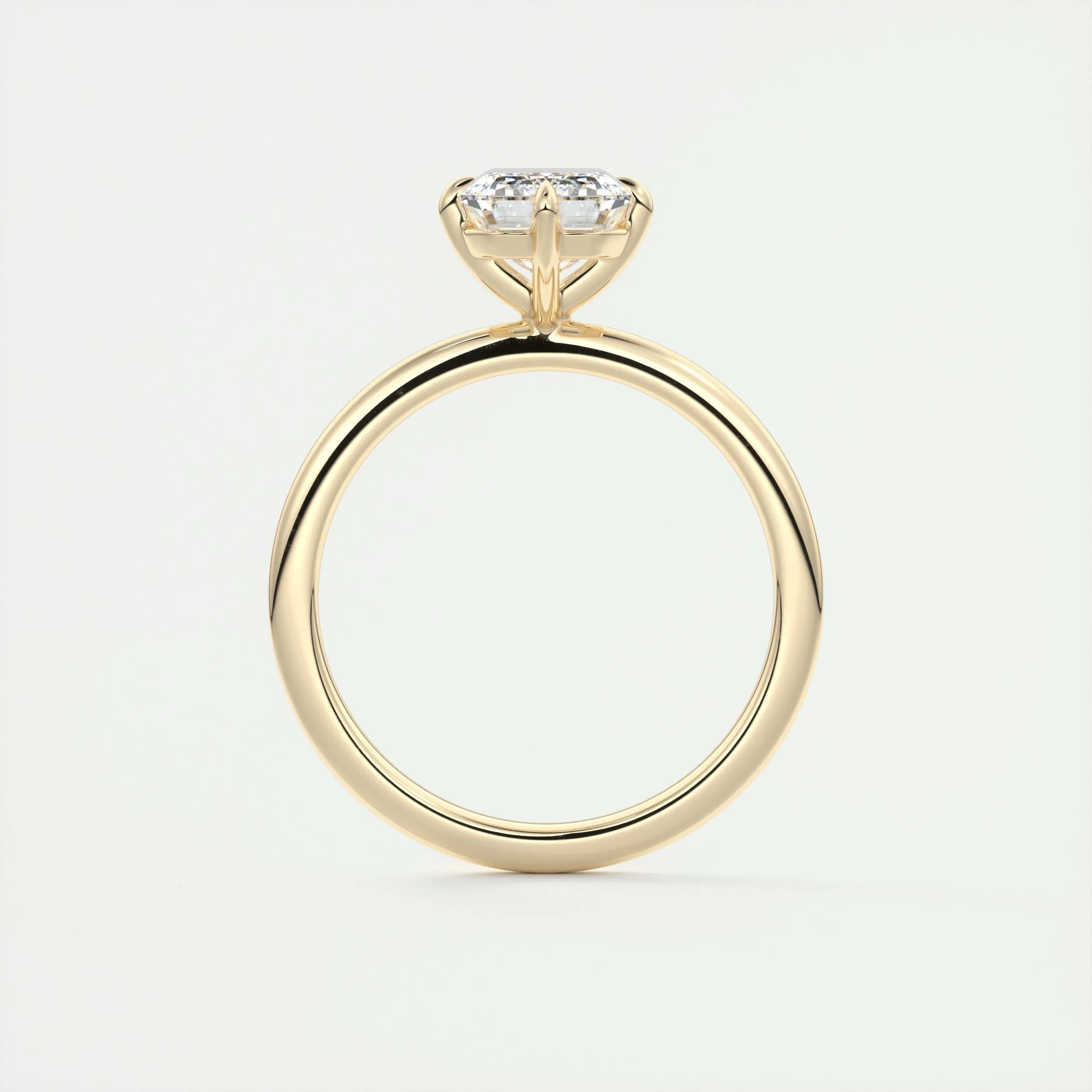 Solitaire Engagement Ring Featuring 1.91 CT Emerald Moissanite 14
