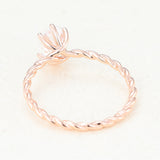 1.33 CT Oval Shaped Moissanite Twisted Shank Engagement Ring