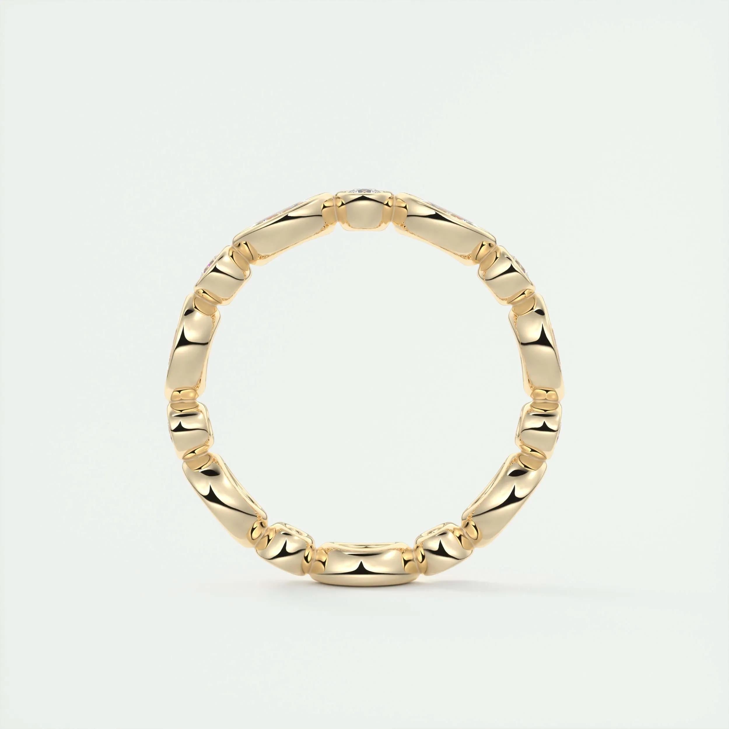 Eternity Wedding Band Featuring 0.98 TCW Marquise Round Moissanite 10